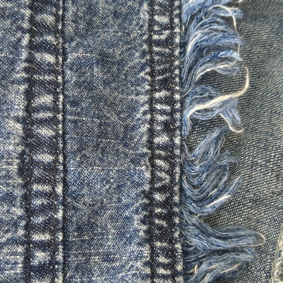 Medium Unbranded Cotton Pull On Drawstring Waist Shorts Blue Fringe - Picture 14 of 14